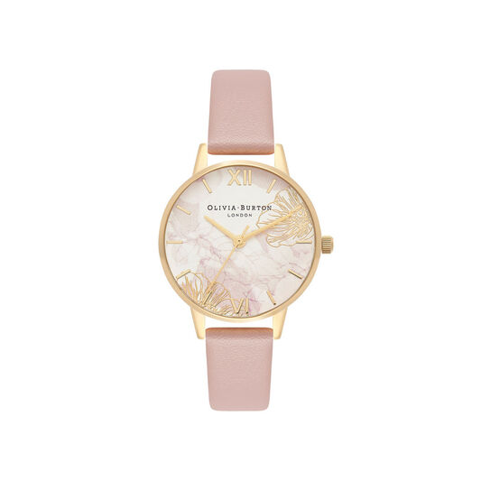 Abstract Florals Vegan Rose & Gold Watch