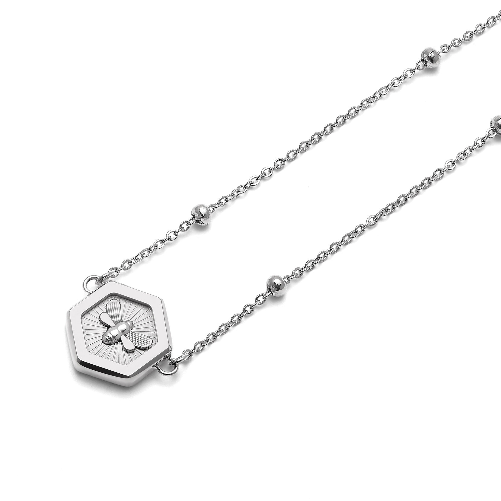 Collier à pendentif Abeille Minima Argent