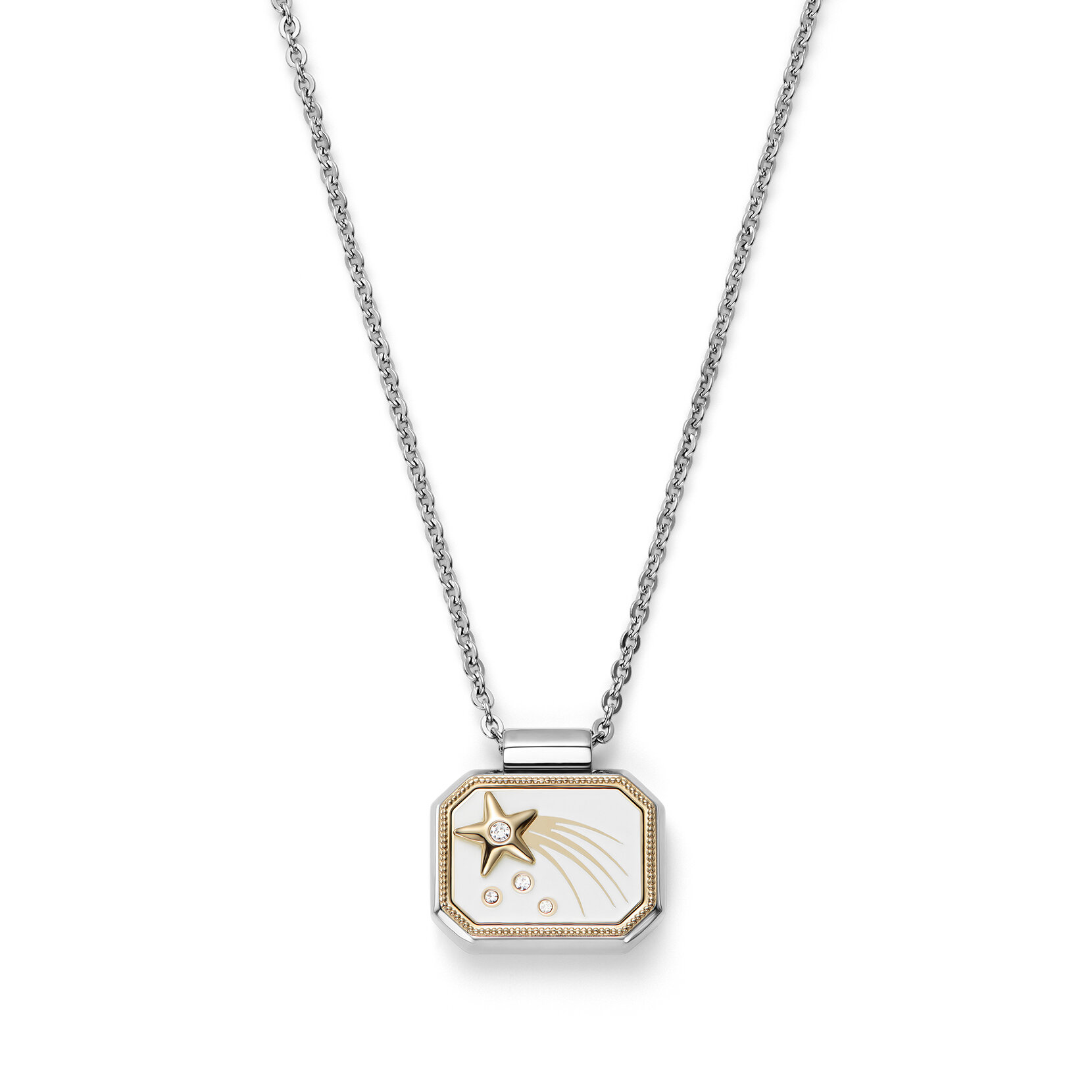 Collier Shooting Star Ivoire & Argent
