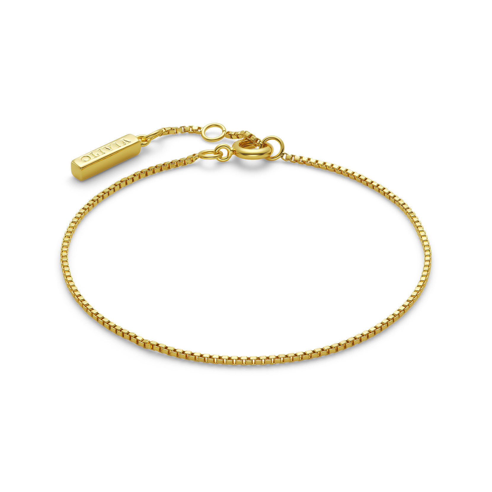 Venetian Gold Plated Box Chain Bracelet