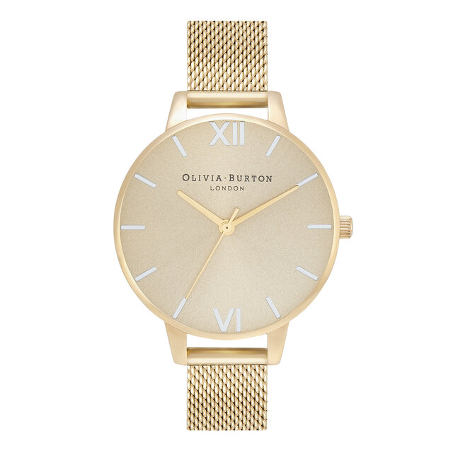 34mm Champagne & Gold Mesh Watch
