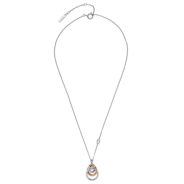 Encircle Silver & Rose Gold Plated Pendant Necklace