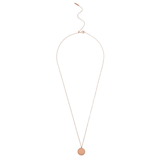 Engravable Disc Necklace Rose Gold