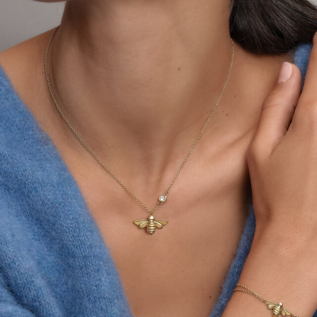 Honey Bee Gold Plated Necklace