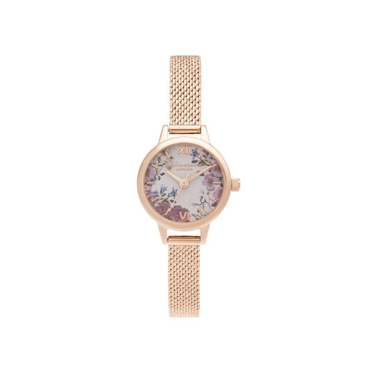 British Blooms Mini Dial Rose Gold Bracelet Watch