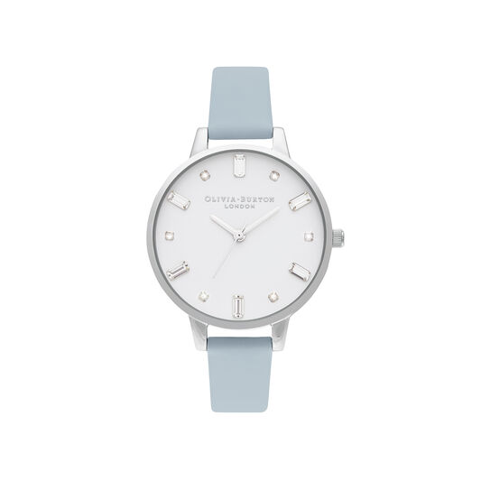 Bejewelled Vegan Chalk Blue & Silver
