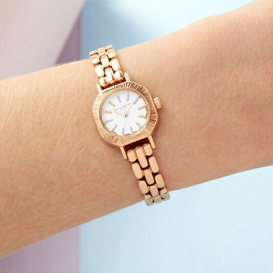 Rainbow Pale Rose Gold Bracelet