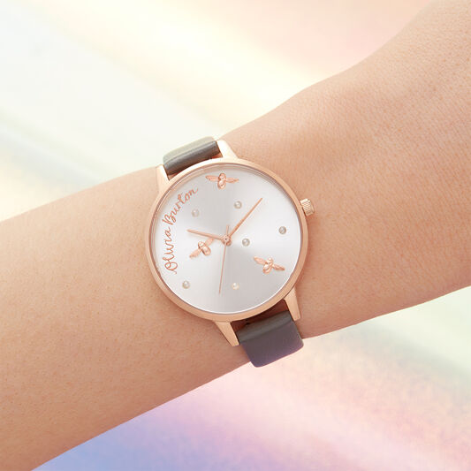 Pearly Queen Vegan London Grey & Rose Gold