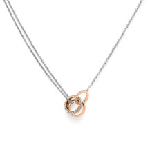 Collier Entwine Argent et Or rose