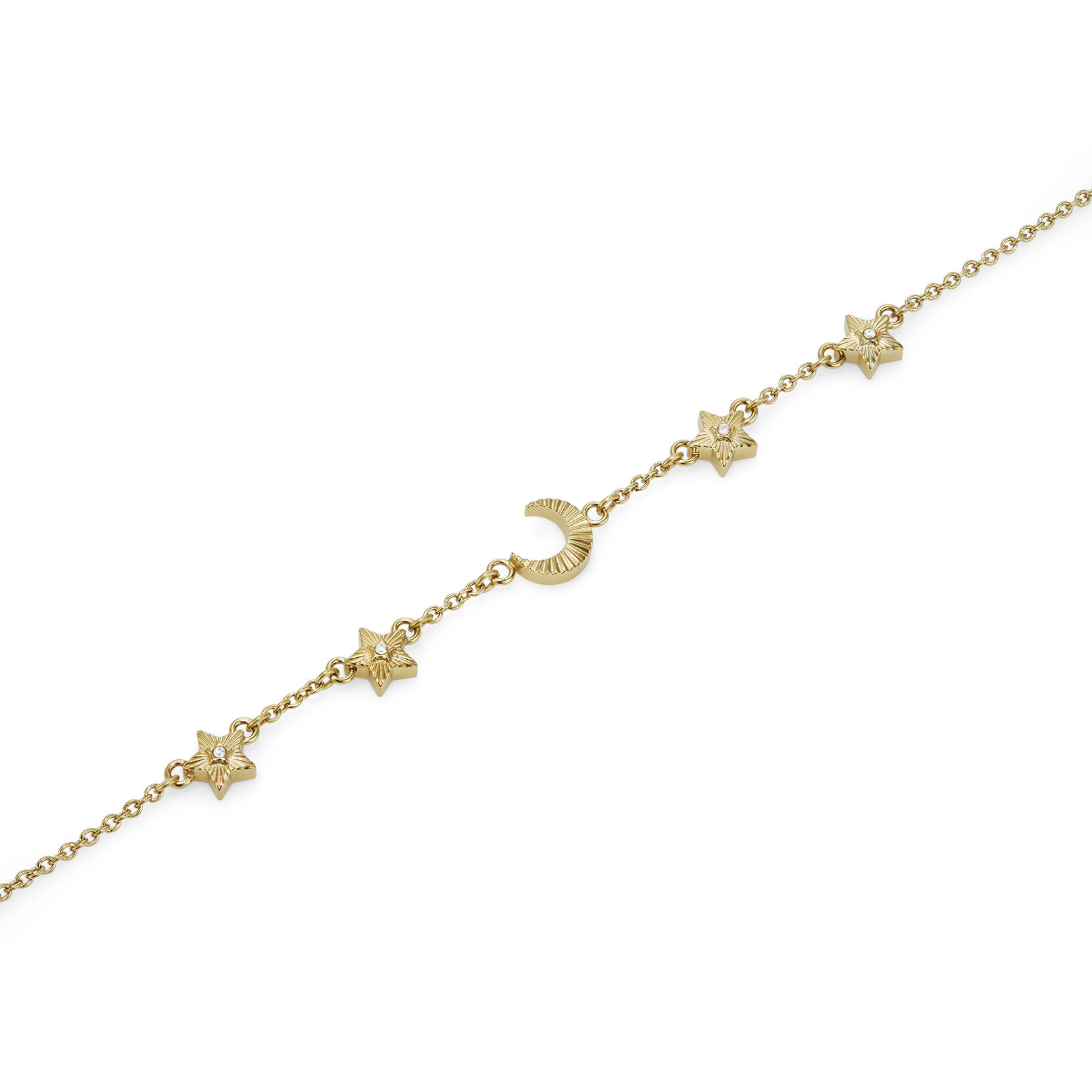 Celestial Mini North Star and Moon Gold Plated Bracelet