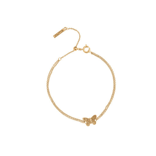 3D Butterfly Gold Bracelet