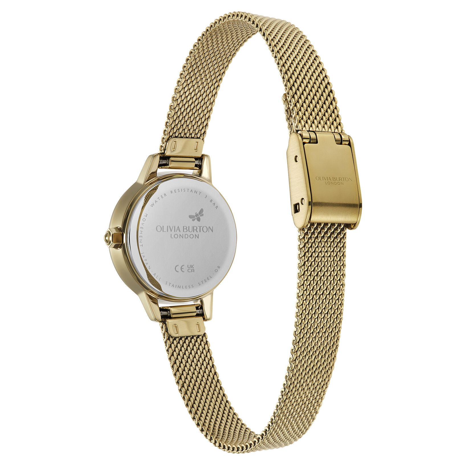 23mm Mini Forest Green & Gold Mesh Watch