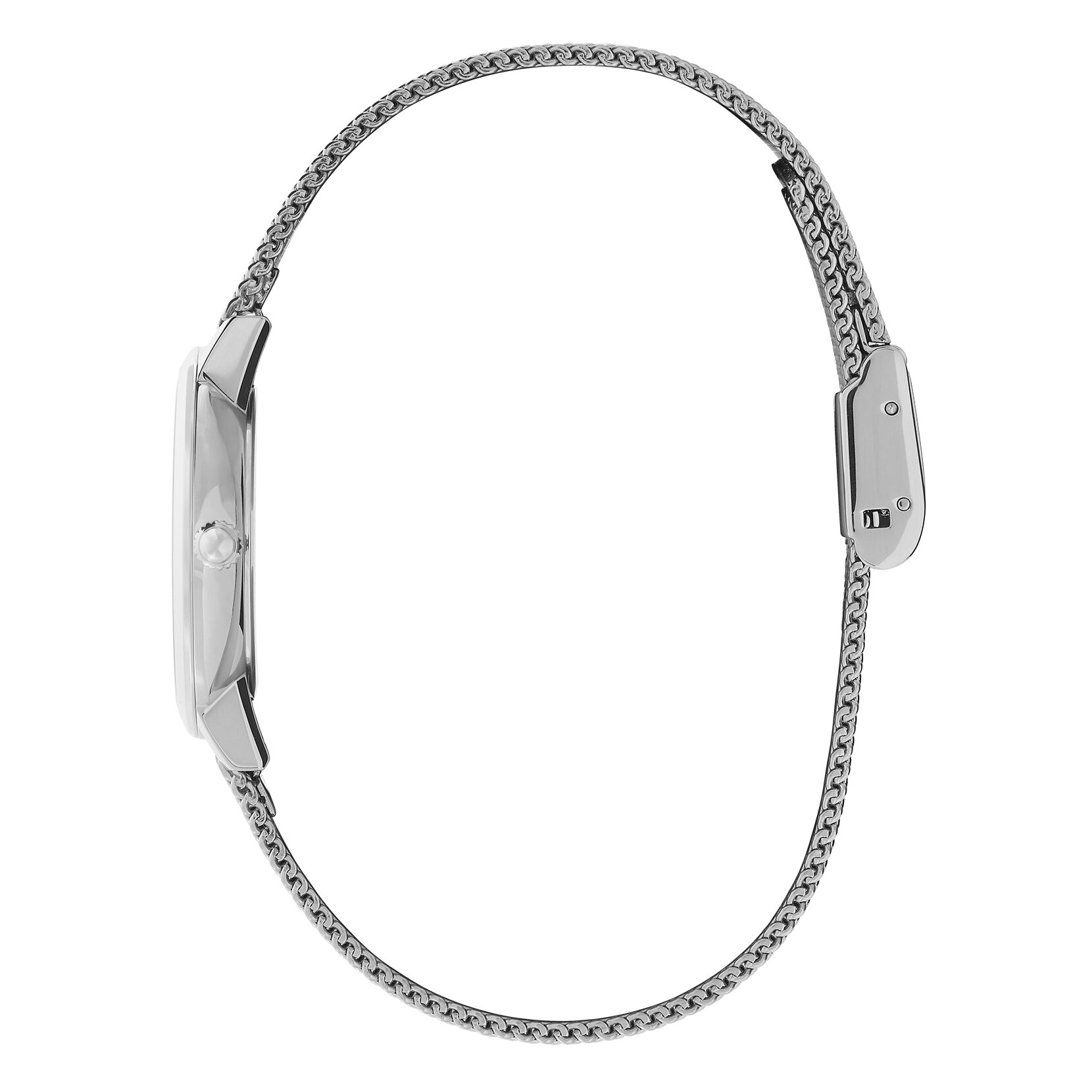 28mm Butterfly Ultra Slim Silver Mesh Watch