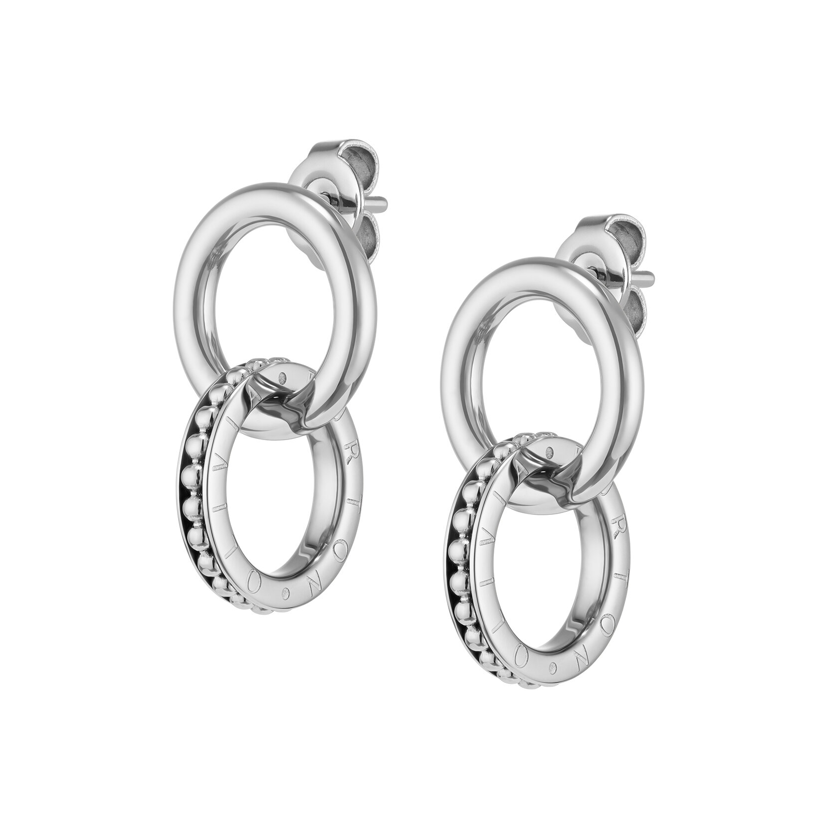 Boucles d'oreilles Amity Interlock Argent