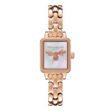 Montre Lucky Bee à cadran Mini et bracelet milanais or rose