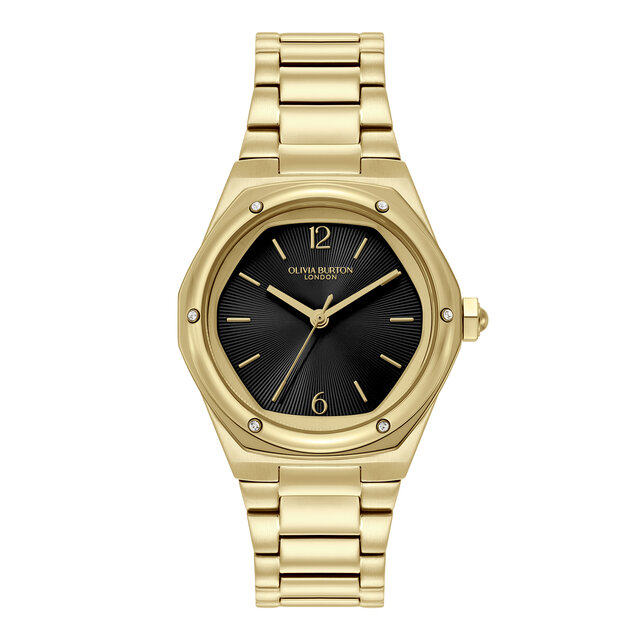 33mm Hexa Black & Gold Bracelet Watch