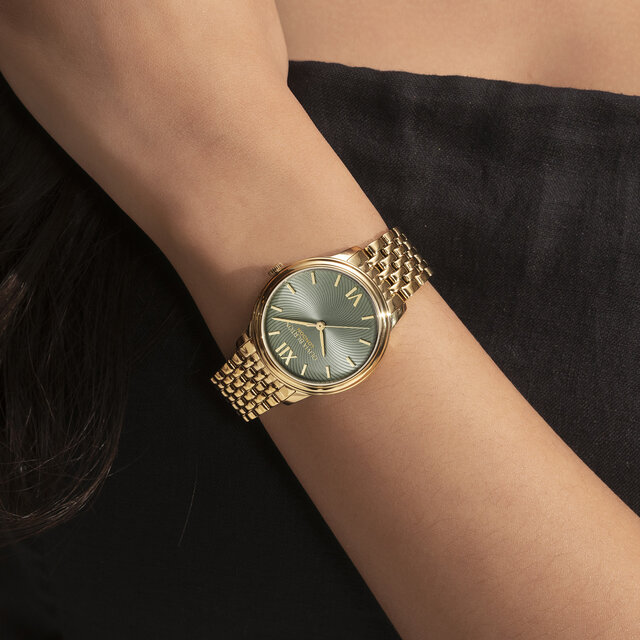 32mm Swirl Sage Green & Gold Bracelet Watch
