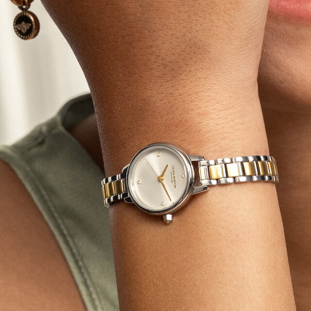 23mm Mini White & Two Tone Bracelet Watch