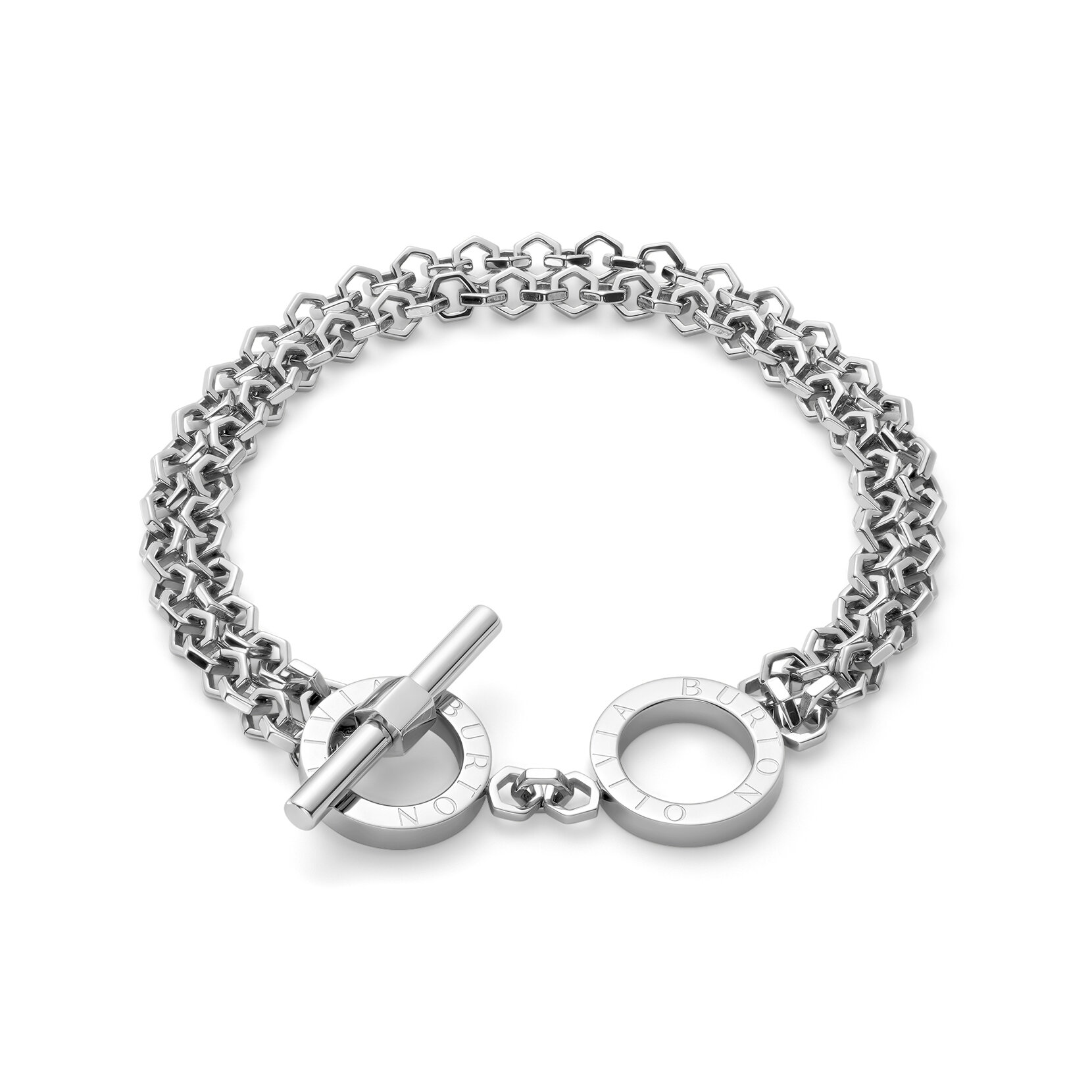 Bracelet Nid d'Abeille Toggle Argent