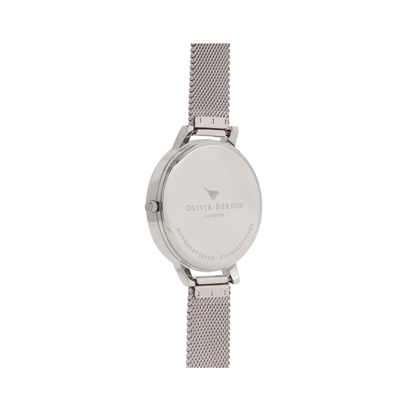 Montre à bracelet milanais or rose et argent et cadran blanc