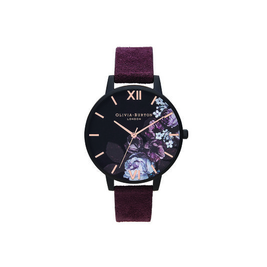 Shoreditch Fine Art, Burgundy Suede & Matte Black