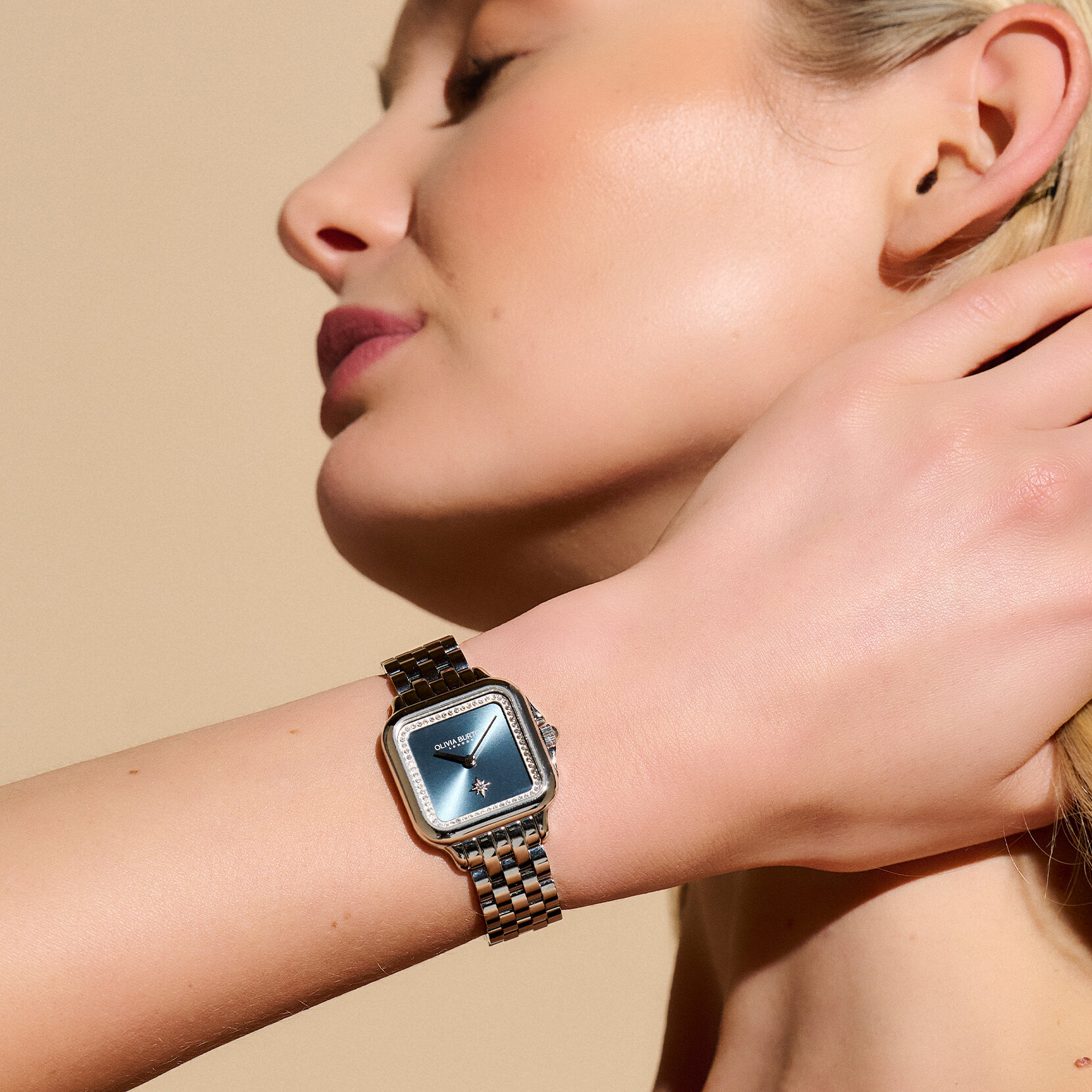 28mm Grosvenor Blue & Silver Bracelet Watch