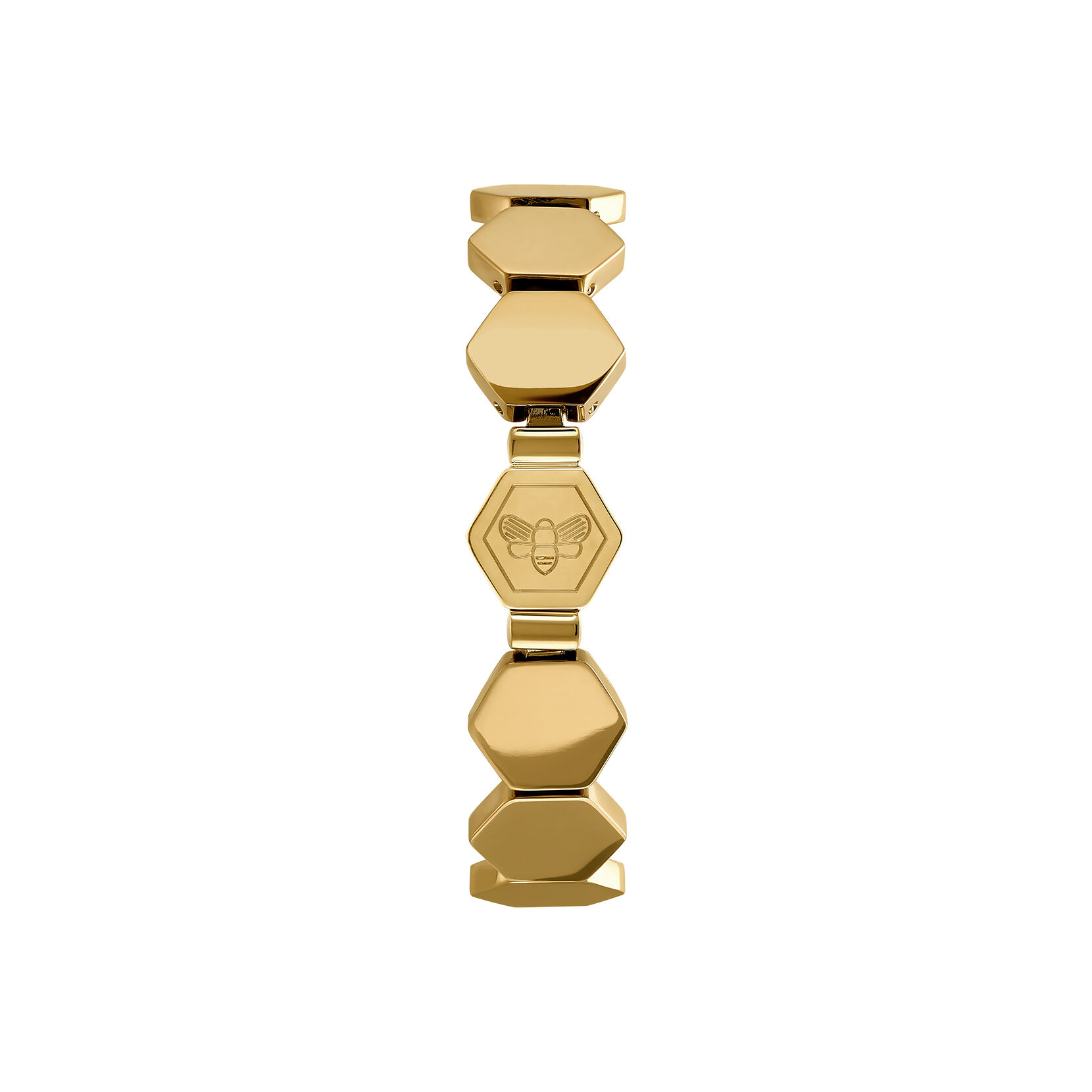 Trend Edition Honeycomb Gold Plated Slim Cuff Bracelet Olivia