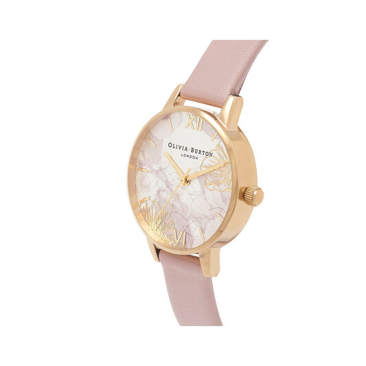 Abstract Florals Vegan Rose & Gold Watch