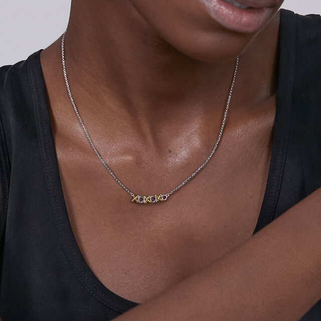 Collier XO Entwine Plaqu&eacute; Or & Argent