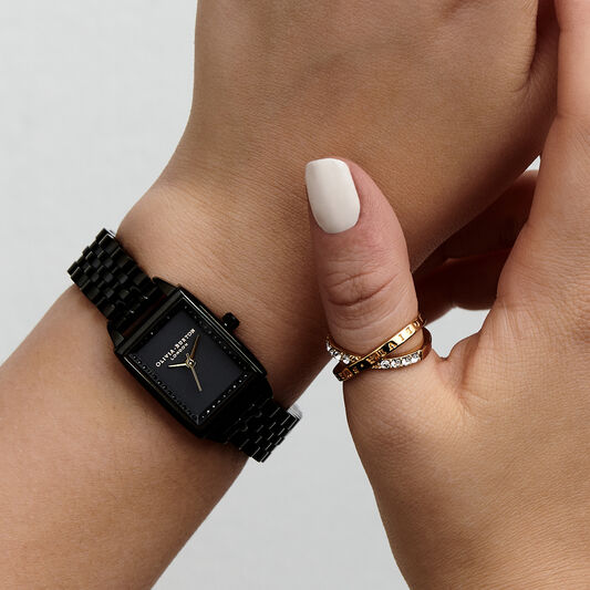 Rectangular Black Bracelet Watch