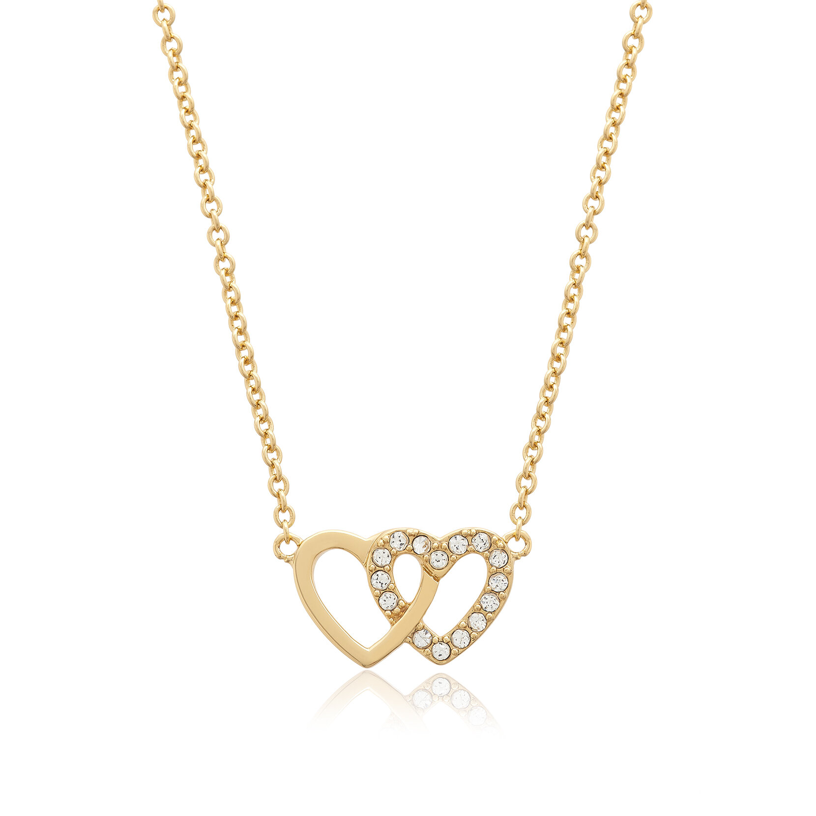 Gold Heart Bracelet & Necklace Gift Set