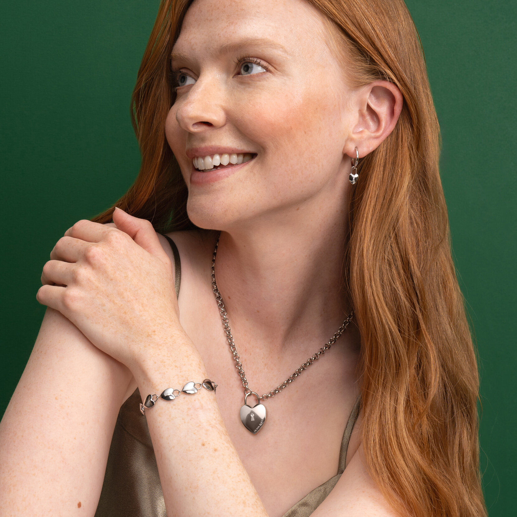 Collier avec pendentif Locked Heart Argent