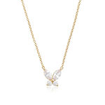Sparkle Butterfly Marquise Butterfly Necklace Gold