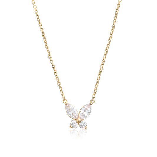 Collier Sparkle Butterfly Marquise Butterfly or