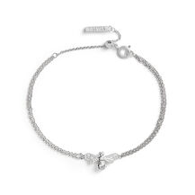 Bracelet chaîne au motif d'abeille en argent
