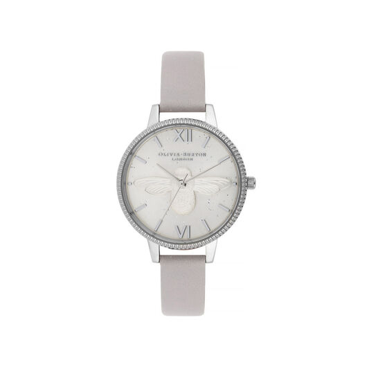 3D Bee Celestial Silver Watch