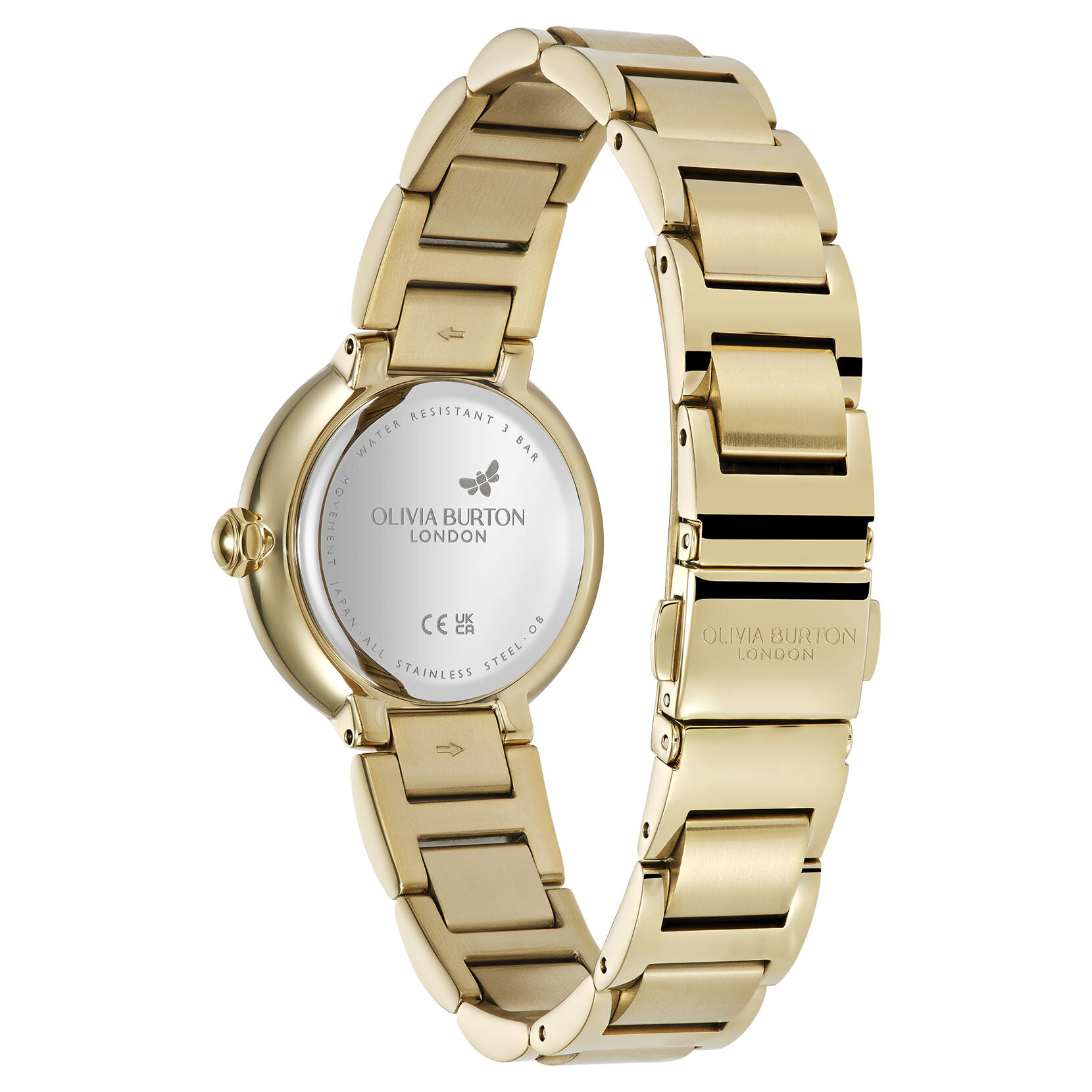 Montre Pembroke Noir & Bracelet Or 30mm