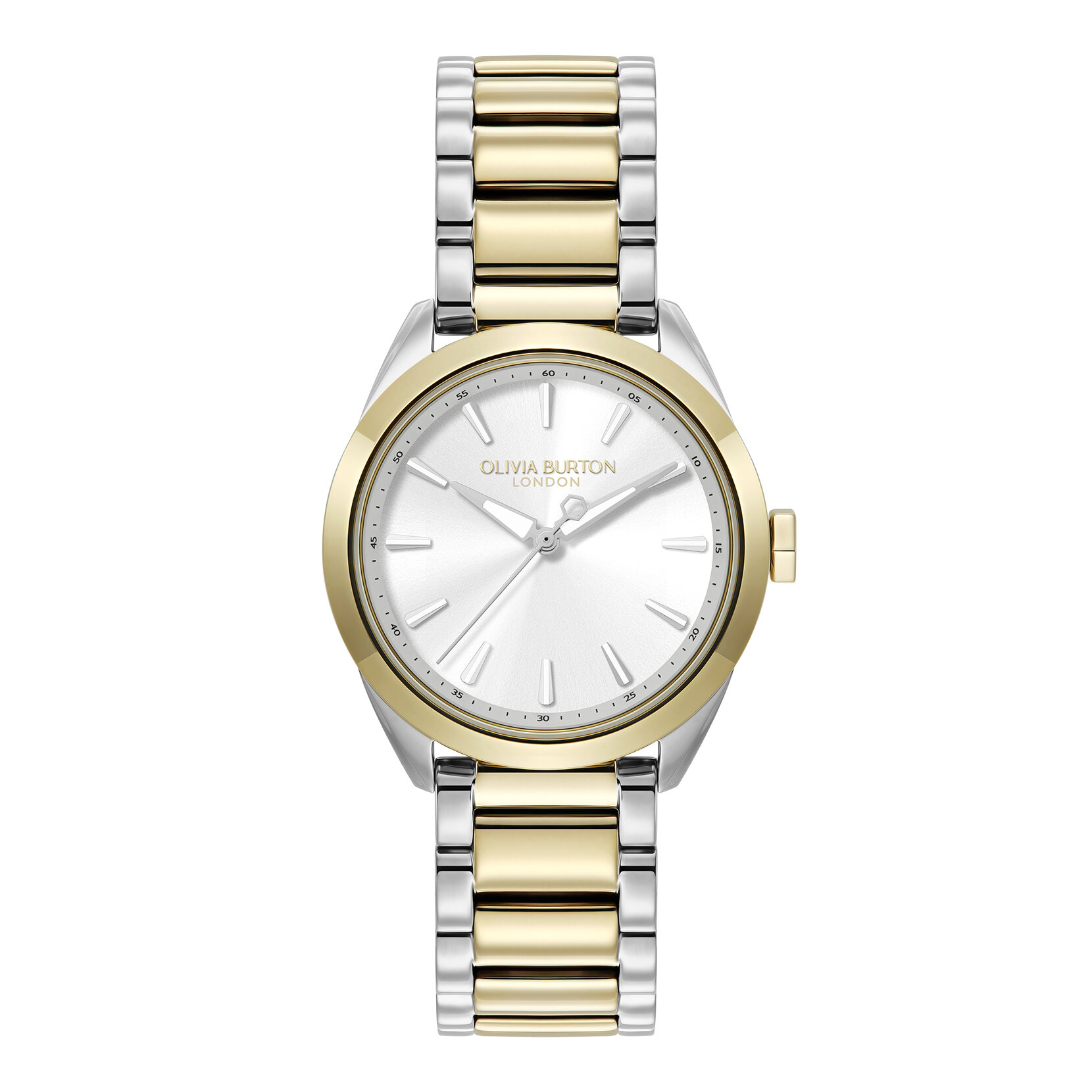 Montre Geo Blanc & Bracelet Bicolore 34mm