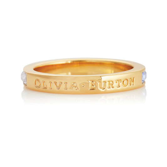 Rainbow Baguette Ring Gold (S)
