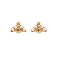 Pearl Bee Gold Bee Stud Earrings