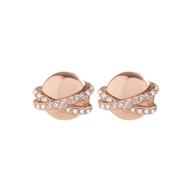 Rose Gold Planet Stud Earrings