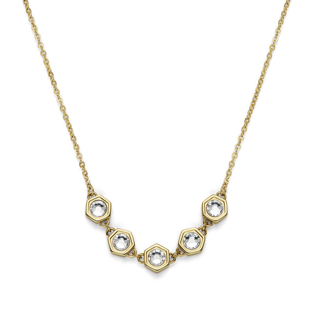 Collier Superposition Ever Stacked Cristal Honeycomb Plaqué Or
