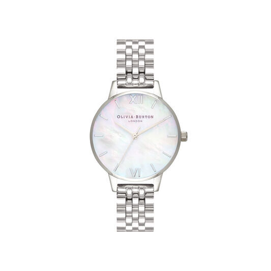 Mother of Pearl Silver Bracelet Watch