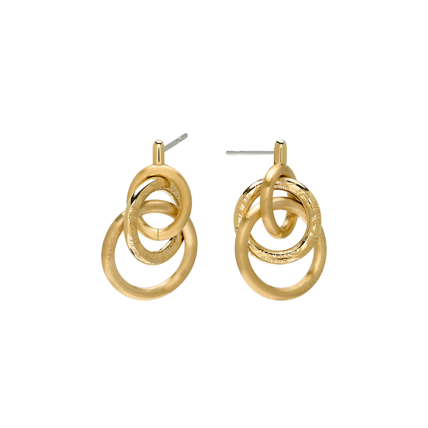 Boucles d'Oreilles Entrelacées Plaqué Or