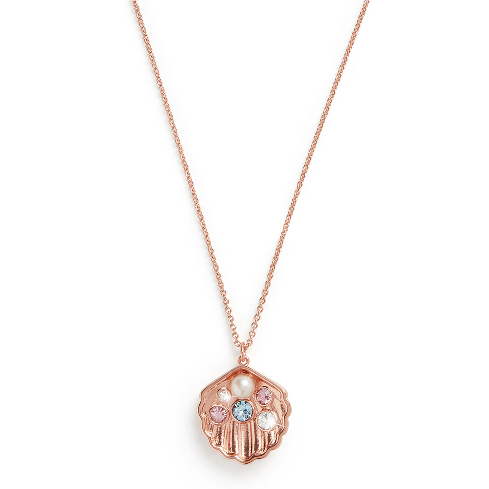 Shell Rose Gold Necklace Olivia Burton London
