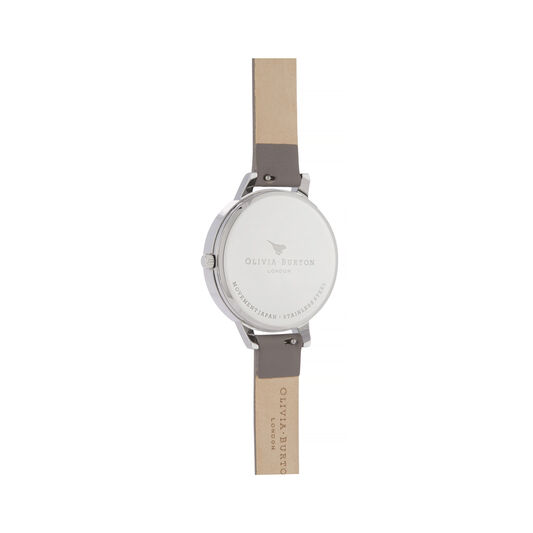 Abstract Florals Grey & Silver Watch