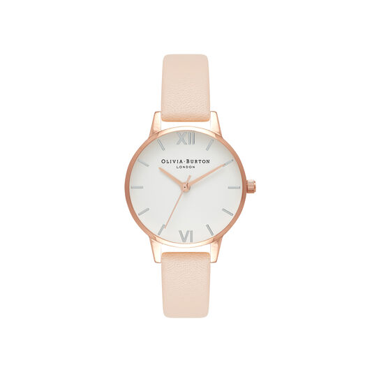 Midi Dial Nude Peach, Silver & Rose Gold Watch