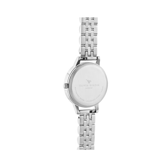 Abstract Florals Silver Bracelet Watch