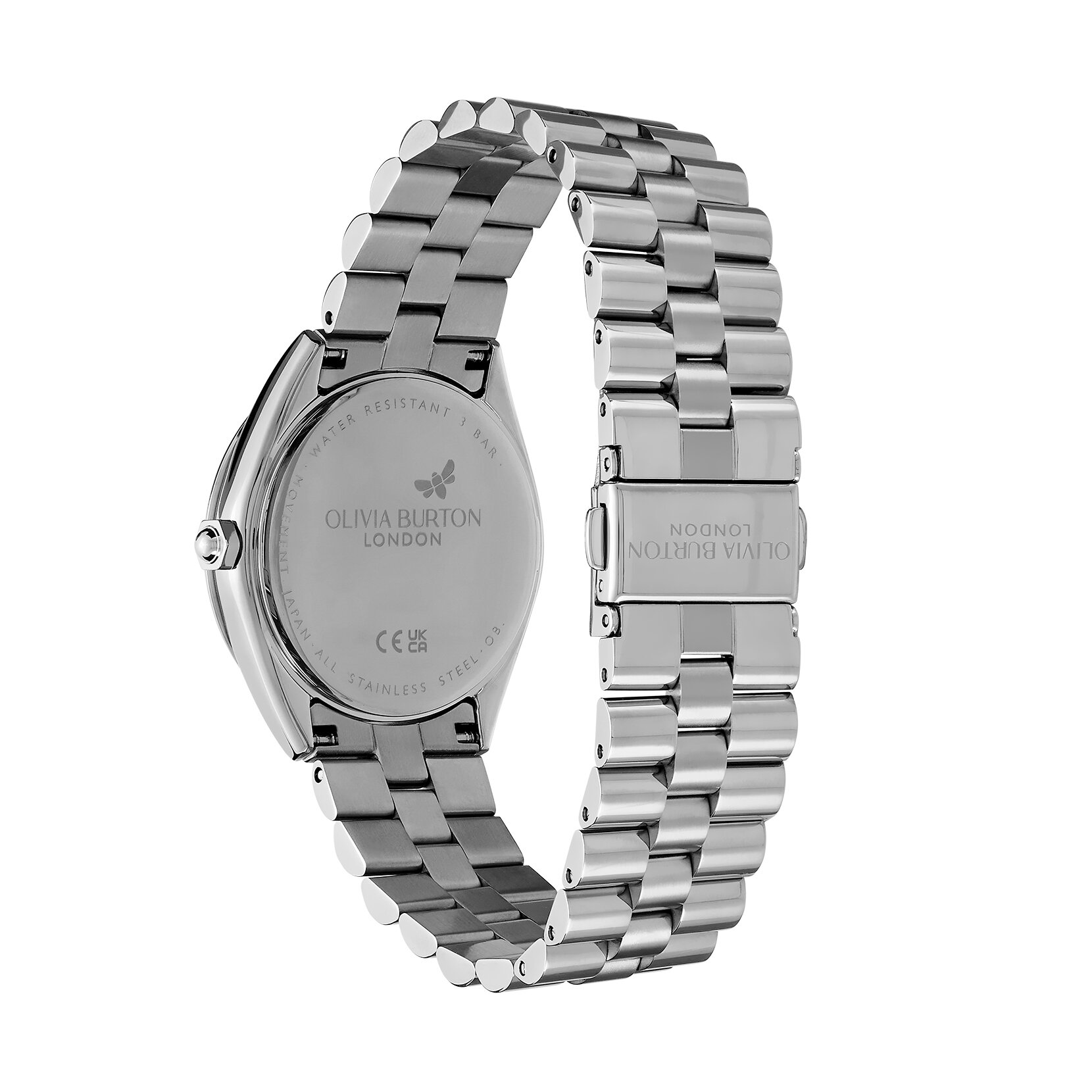 Montre Bejewelled Rose Pâle & Bracelet Argent 34 mm