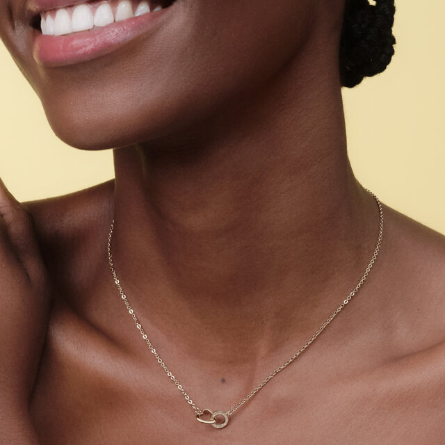 Collier Kindred Interlink Heart plaqu&eacute; or